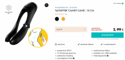 Eis DE: Satisyer Candy Cane Fingervibrator 10 cm & 6 Gratisartikel für 2,99 € (MBW 29,95 €) 🍨