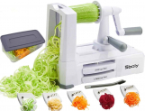 Sboly Gemüse Spiralschneider mit 5 Klingen inkl. Aufbewahrungsbox für 17,39 € inkl Prime-Versand (statt 27,99€)