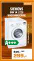 SIEMENS WM14E220 iQ300, 7.0 kg Waschmaschine nur 299 € incl. Versand