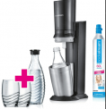SodaStream Crystal 2.0 Wassersprudler + 2 Karaffen + 2 Gläsern+ Co² Zylinder für 74,99 € inkl Versand