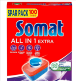 Somat All in 1 Extra Spülmaschinen Tabs (100 Tabs) ab 9,59 € inkl. Prime-Versand