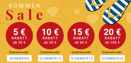 MediMops: Bis zu 20€ Rabatt im Sommer Sale (gestaffelte Gutscheine ab 30€ bis 100€ MBW)