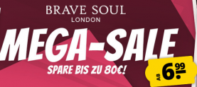 SportSpar: Brave Soul Sale – z.B. Herren Steppjacke ab 23,99€ zzgl. Versand (statt 60€)