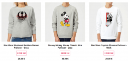 Zavvi: 2 Sweatshirts aus vielen verschiedenen Franchises für 32€ inkl Versand
