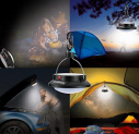 LED Camping Laterne (Zeltlampe) mit Akku & USB Aufladen (Notfall Ladegerät für Handy) für 12,34€
