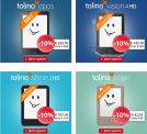 10% Rabatt: auf alle tolino eReader bei Hugendubel