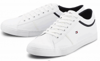Tommy Hilfiger ESSENTIAL Leather Sneaker in Weiß (Größe 41 bis 44) für 49,47 € inkl. Versand (statt 78,16 €)