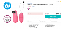 Vibro-Ei mit Funkfernbedienung 7,5 cm & 6 Gratisartikel für 0 € (MBW 19,95 €) 🍦