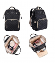 Wickeltasche ( Rucksack) für Reisen mit Baby – Große Kapazität, Langlebig und Stilvoll(Schwarz) nur 19,99 €