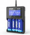 XTAR VC4 Akkuladegerät via USB mit LCD-Bildschirm