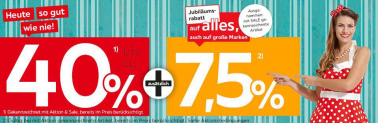 XXXLutz Jubiläumsaktion: Bis zu 40% Rabatt auf Möbel + weitere 7,5% extra (ausgenommen SALE)