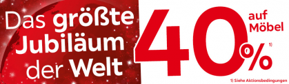 XXXLutz Knaller! 40% Rabatt auf alle Möbel + kostenloser Versand ab 300€