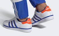 blue adidas superstar trainers