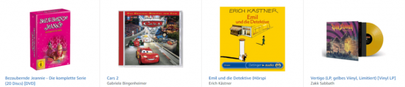 Amazon: Kaufe 3, bezahle für 2 (Blu-ray + DVD + Vinyl LP + CD)