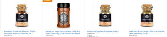 Ankerkraut Deals: 4 kaufen, 3 bezahlen z.B. 4er Packs Ankerkraut im Korkenglas ab 14,28 € statt 21,56 €
