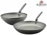 2er-Set De Buyer Eisen-Bratpfanne (Ø 32 cm) + Wok (Ø 28 cm) – für 45,90€ inkl. Versand statt 75,34€
