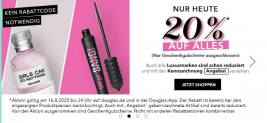 Douglas: 20 % Rabatt auf Alles im Online Shop – viele Marken wie Armani, Dolce & Gabana, Mugler oder Dior reduziert