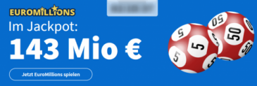 Lottohelden: EuroMillions XXL-Chance 1 Feld mit 1404 Chancen für 12 € anstatt 18 € für Neu- & Bestandskunden ( 143 Mio € Jackpot 💰)