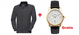 Eisbär Herren Strickjacke in 3 Farben + GRATIS Pierre Cardin Uhr (Echtleder Armband in Kroko/Wert ca. 50€) – für 52€ inkl. Versand