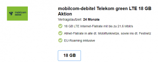 18 GB LTE im Telekom Netz + AllnetFlat + AirPods Pro oder Switch Lite für 19,99 €/Monat