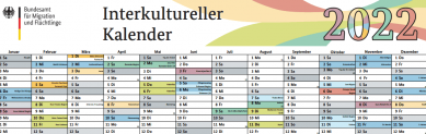 Gratis: Interkultureller Kalender 2022 bestellen