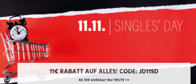 Jeans Direct: 11 € Rabatt auf Alles inklusive Sale zum Singles Day (50 € MBW)