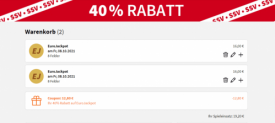 Lottohelden Neu- & Bestandskunden: 40 % Rabatt auf den Eurojackpot 16 Felder für 19,20 € statt 32 € (21 Mio Euro Jackpot 🤑)