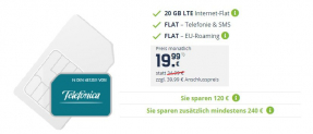 mobilcom debitel Allnet Flat 20GB LTE (monatlich kündbar)