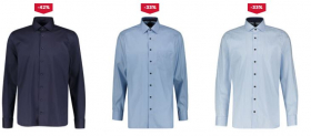engelhorn: 20% Rabatt auf Olymp Hemden + 5€ Gutschein ab 60€ Bestellwert | z.B. 2x Modern Fit Langarm Hemd für 60,64€ statt 79€