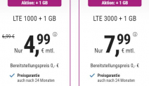 simply: +1 GB Aktion | Allnet Flat mit 2GB LTE für 4,99€ statt 6,99€ oder Allnet Flat mit 4GB LTE für 7,99€ + 0€ Bereitstellung