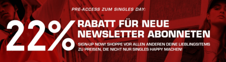 Snipes Singles Day: 22 % Rabatt auf fast Alles