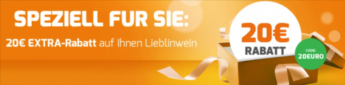 Weinvorteil: 20 % Extra Rabatt auf bereits reduzierte Weine (ab 80 € MBW)
