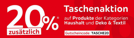 XXXLutz: 20 % Rabatt auf Haushalts-, Deko-, & Textilartikel